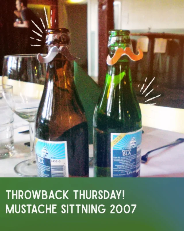 🌿 Did you know Rindi has been around since 1989? Since then we've hosted plenty of fun events. For this #ThrowbackThursday we are looking back on 2007s mustache sittning 🥸