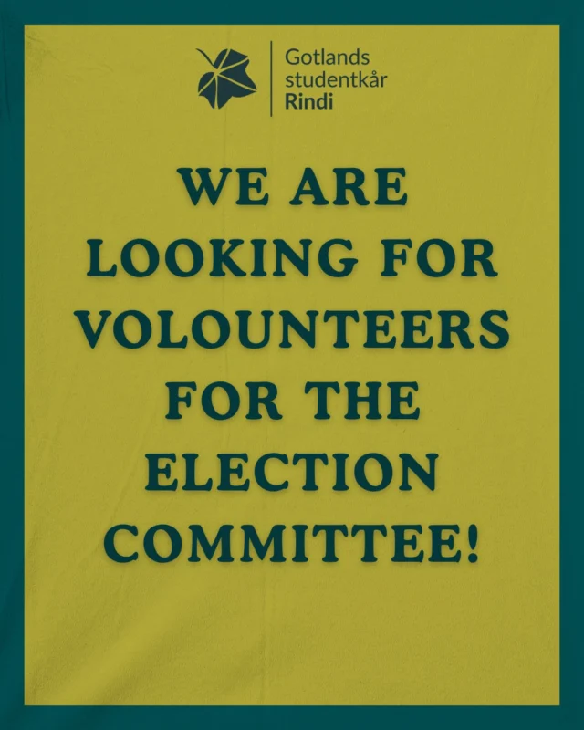 🌱 We are looking for FOUR volounteers for the election committee!
